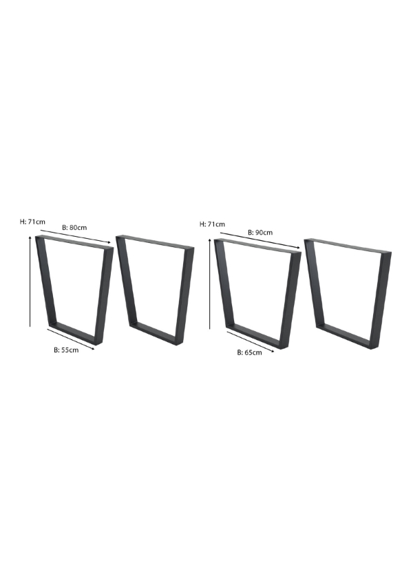 Pied de Table Trapèze - H71xL90